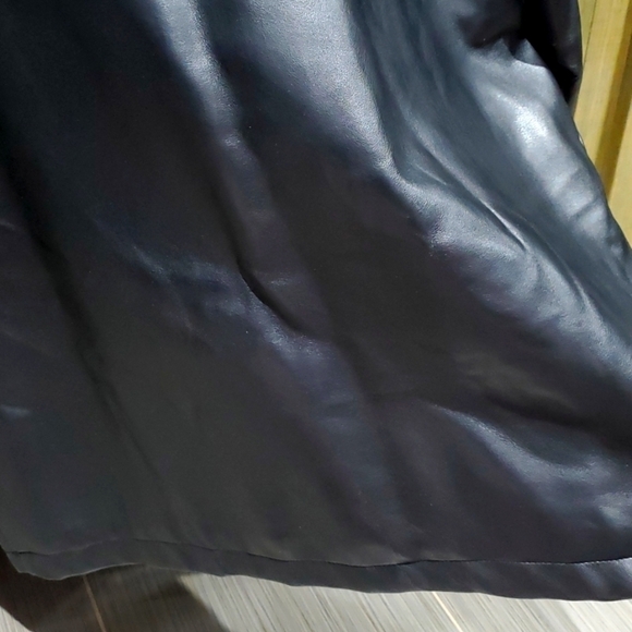 MENS COLLEZIONE MILANO REPORTER RDG BLACK LEATHER COAT SIZE XL CITY BOY WINTER - Picture 11 of 16